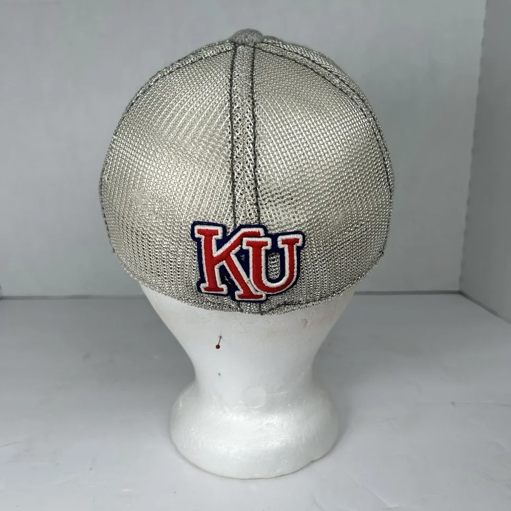 adidas Heritage Hall Kansas Jayhawks NCAA Raised Logo Fitted Cap Hat